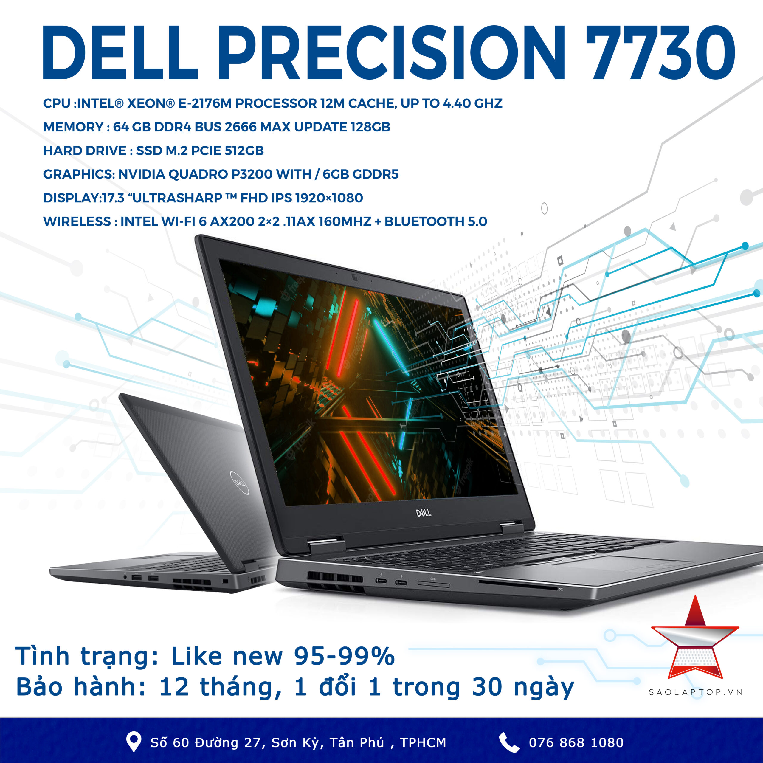 Laptop Dell Precision 7730 Xeon saolaptop.vn