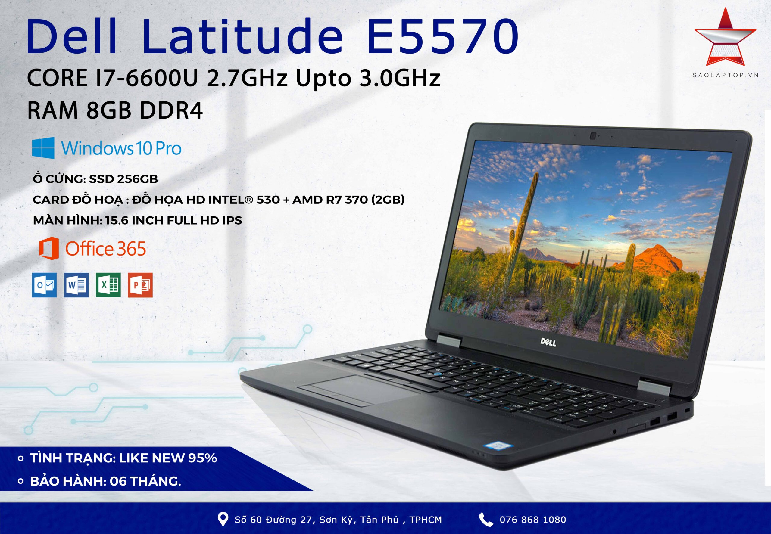 Mua Bán Laptop Cũ Dell Latitude e5570 Core i7 6600u Giá Rẻ Tại TPHCM