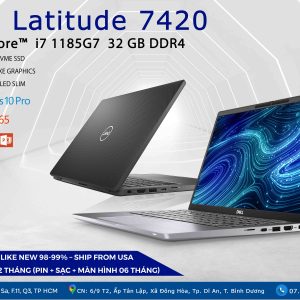 Dell Latitude 7420 i7 1185G7 Ram 32Gb Ssd 512Gb Lcd 14.0 Fhd